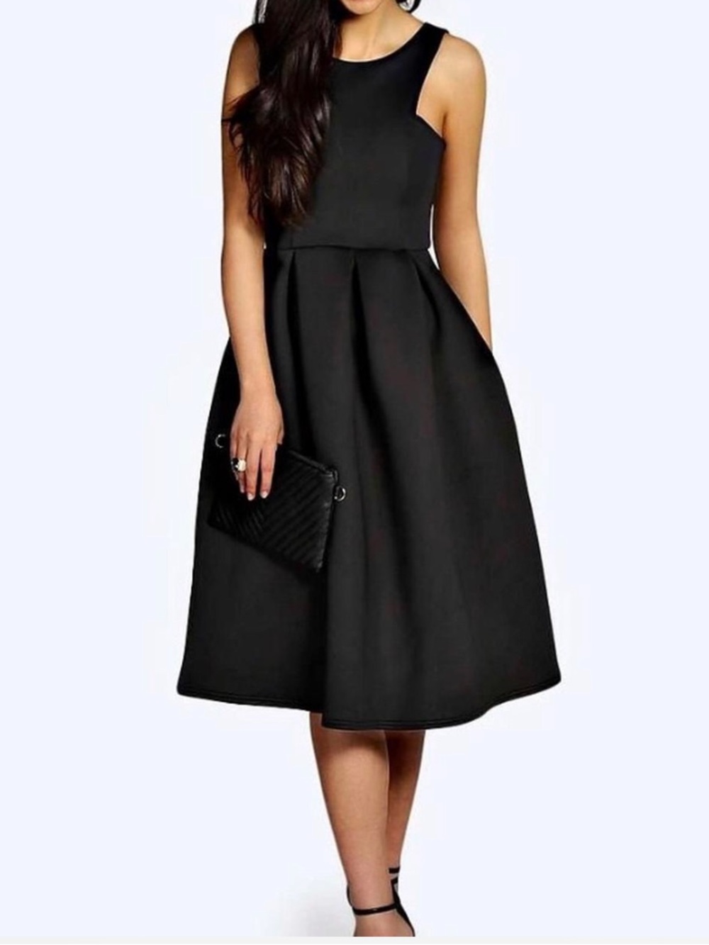 Boohoo timeless Black Sleeveless Midi Dress